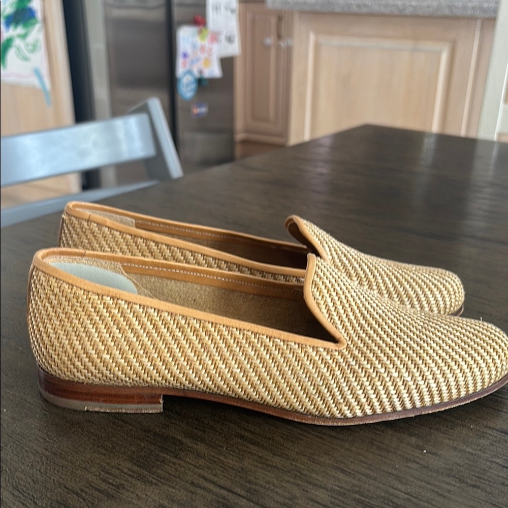 Stubbs & Wootton Raffia Loafers VGUC
